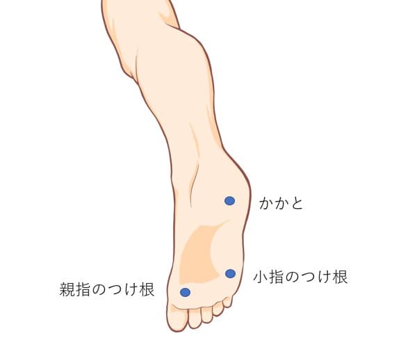 足裏の体重バランス支点の画像イメージ