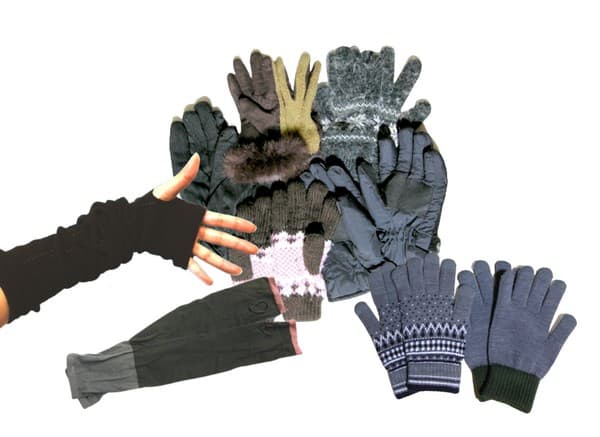 夏冬用の手袋各種の画像イメージ